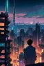 Placeholder: Cyberpunk City skyline