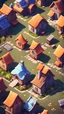Placeholder: houses topdown stylized game
