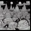 Placeholder: Village in the cosmos in Winsor McCay style and dr seuss style