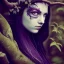 Placeholder: Portrait of beautiful girl, plant, metal, feathers, Dryad, fae, sidhe, ominous, nature, plants, wildflower, facepaint, dnd character portrait, intricate, oil on canvas, masterpiece, expert, insanely detailed, 4k resolution, retroanime style, cute big circular reflective eyes, cinematic smooth, intricate detail , soft smooth lighting, soft pastel colors, painted Renaissance style,bokeh, 800mm lens