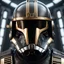 Placeholder: star wars bald male corellian pilot wearing dark gunmetal grey and black First Order special forces TIE pilot armored flightsuit and helmet with gold trim inside the jedi temple, centered head and shoulders portrait, hyperdetailed, dynamic lighting, hyperdetailed background, 8k resolution, volumetric lighting, light skin, fully symmetric details