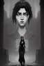 Placeholder: black and white 1922 woman ancient city ruins lovecraftian