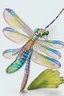 Placeholder: dragonfly, detailed, cute, vivid colors, white background