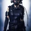 Placeholder: portrait of beautiful woman wearing ultra cyberpunk dystopian fashion, gas mask, ripped clothing, mist and fog, 8k, high-quality, ultra-fine detail, Brian Froud, Howard Lyon, Anna Dittman, Anne Stokes, Selina French, Greg Rutowski