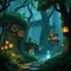 Placeholder: Scene from a modern fantasy movie featuring the "Garden of Practicality", the Clockwork Forest Realm of Ix Chel, Steampunk style.