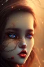 Placeholder: rustic girl, dark night atmosphere, 8K, close-up face, anatomically perfect face, india, tree on face, bold lips, brown eye,