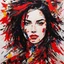 Placeholder: [art by Jean-Paul Riopelle] she's eaten so many chillies she's on fire
