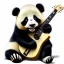 Placeholder: Carbon as a cute baby panda playing electric guitar with long hair, by pixar