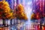 Placeholder: City near trees, sci-fi, Photography, hyperrealism, hd, impressionism painting