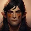 Placeholder: wise man anime character, elf, long ears, physically fit, scars, dark hair, dark eyeshadow,black eyes, soft round eyes, 8k resolution, cinematic smooth, intricate details, vibrant colors, realistic details, masterpiece, oil on canvas, smokey background