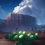 Placeholder: anime real life like cactus in the desert in arizona, grand canyon,anime, storm clouds in the background