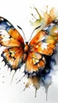Placeholder: a smear . watercolor drawing of butterfly