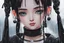 Placeholder: wednesday addams in 8k realistic anime drawing style, Dismal them, neon effect, close picture, rain, highly detailed, high details, detailed portrait, masterpiece,ultra detailed, ultra quality