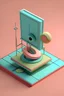 Placeholder: 3d axe in cute minature style