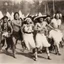 Placeholder: Photograph of happy native Indians dancing with Marilyn Monroe on their faces (1843) from the Edward S. Curtis Collection