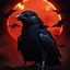 Placeholder: "Generate a high-resolution image of a very macabre crow. The scene should be set in dim, shadowy lighting, giving the atmosphere a dark and eerie feeling. The crow should have sinister, menacing features, with ragged feathers, sharp talons, and piercing eyes that glow faintly. Ensure that the background is ominous, perhaps with hints of fog or a moonlit graveyard, adding to the overall spooky ambiance. The entire image should convey a sense of dread and mystery." resolution 60k