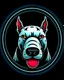 Placeholder: bull terrier sports logo, edgy agressive