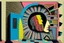 Placeholder: man with head inside a Hole in the wall bank machine in the style of Eileen Agar