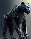 Placeholder: robot panther, simple background, photorealistic, clockwork