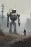 Placeholder: robot Jakub Rozalski style