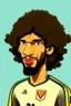 Placeholder: Mohamed Elneny Egyptian football player .cartoon 2d