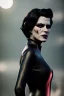 Placeholder: portrait of shae marks as evil queen in black leather catsuit, leather, angry, stern look, volumetric lighting, particales,highly detailed,cinematic, deep colours,8