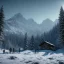 Placeholder: Five people hunting in snowy forest, sense of fear, mountain hut in the background, Alps, night sky, 8k, HD, cinematography, photorealistic, Cinematic, Color Grading, Ultra-Wide Angle, Depth of Field, hyper-detailed, beautifully color-coded, insane details, intricate details, beautifully color graded, Cinematic, Color Grading, Editorial Photography, Depth of Field, DOF, Tilt Blur, White Balance, 32k, Super-Resolution, Megapixel, ProPhoto RGB, VR, Halfrear Lighting, Backlight, Natural Lighting