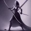 Placeholder: Warrior women with katana sword