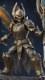 Placeholder: Cosmic warrior, cosmic galaxy armor intricate details, highly detailed, in dreamshaper finetuned model with dynamic art style witg