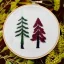 Placeholder: foggy forest embroidery hoop