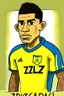 Placeholder: Luis Diaz Colombian soccer player ,cartoon 2d