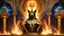 Placeholder: 1man, portrait of godanubis in front altar with groups of egyptian, jackal head, swirl of fire, aura, magic, sparks, magic astral, ornate, details, casino