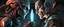 Placeholder: Close-up confrontation between an ancient alien outcast leader synth and a space broker, standing only a meter apart, intense eye contact, glowing crystalline rod between them, anger mixed with sadness, dramatic facial expressions, shallow depth of field, cinematic lighting, stylized 3D anime, airbrush painting, crisp outlines, escher , rembrandt and hr giger, border in background, characters not affected by border, weapon is outside the border