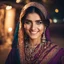 Placeholder: Pakistani Pushto young-woman smiling & has beautiful lenses with traditional dress at night