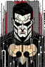 Placeholder: punisher sku;; in the style of Hiroshi Nagai