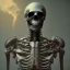 Placeholder: a skeleton mage in hr giger style, steam punk, realistic, made in octane, cinematic, ultra-realistic, extremely detailed octane rendering, 8K, VRAY Super Real ar 2:3, dof photorealistic futuristic 50mm lens hard lighting dark gray tintype photograph, realistic lighting, sepia color