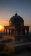 Placeholder: Persischer Sultan Tempel bei Sonnenuntergang