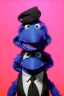 Placeholder: Waist up muppet Portrait, Vladimir Putin as muppet doll, Black suit, photo studio, blue background, unreal engine 5, concept art, art station, god lights, ray tracing, RTX, lumen lighting, ultra detail, volumetric lighting, 3d.