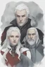 Placeholder: Strahd Von Zarovich with a woman with white hair