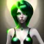 Placeholder: fantasy setting, black and green hair, more black hair