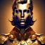 Placeholder: gold Man, beautiful man, soft, blue eyes, hight definition, 8k