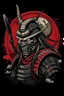 Placeholder: samurai with crescent moon helmet and oni samurai mask p