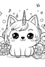 Placeholder: imagine a kawaii cat unicorn coloring page