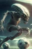 Placeholder: Alien playing soccer ,highly detailed, artstation, sharp focus,4k