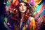 Placeholder: a woman in boheme chic outfit adorned with flowers, vibrant colors, anime-inspired, soft pastels, brush strokes, ethereal, digital painting, beautiful and intricate patterns, delicate curls, rainbows, playful, stylish, high contrast, striking shadows, fantastical elements, modern twist, retro vibes, lively and energetic, surrealistic elements, kaleidoscopic patterns, dreamlike atmosphere, whimsical, effervescent, contemporary flair, eye-catching details, magical ambiance, lively, youthful, pop-a
