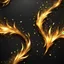 Placeholder: Hyper Realistic sparkling-golden-flame & jet-black textured-background