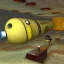 Placeholder: nautilus submarine and yellow submarine in steampunk world in seabed