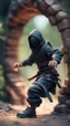 Placeholder: portrait of wilderness ninja stepping through portal wearing clawed shoes,bokeh like f/0.8, tilt-shift lens 8k, high detail, smooth render, down-light, unreal engine, prize winning