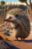 Placeholder: echidna possum, comic book, disney, pixar, autodesk maya, high quality masterpiece, Australian bushland landscape, flora, fauna, high definition, 2D, illustration, high contrast, ultra detailed, 8k, anime,