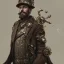 Placeholder: steam punk officer with human face, powerful, dramatic, creepy, matter, majestic, flow, illustration, concept art, by Greg Rutkowski, Sung Choi, Mitchell Mohrhauser, Maciej Kuciara, Johnson Ting